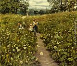 Famous Gathering Paintings - Gathering Wild Flowers